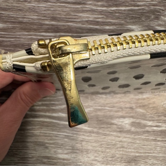 Kate Spade New York Flamingo Dot Zipper Top Pencil Pouch - Picture 5 of 9